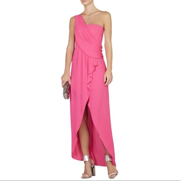85% off BCBG MAXAZRIA One Shoulder Dress size 4 new with tag - Picture 3 of 5
